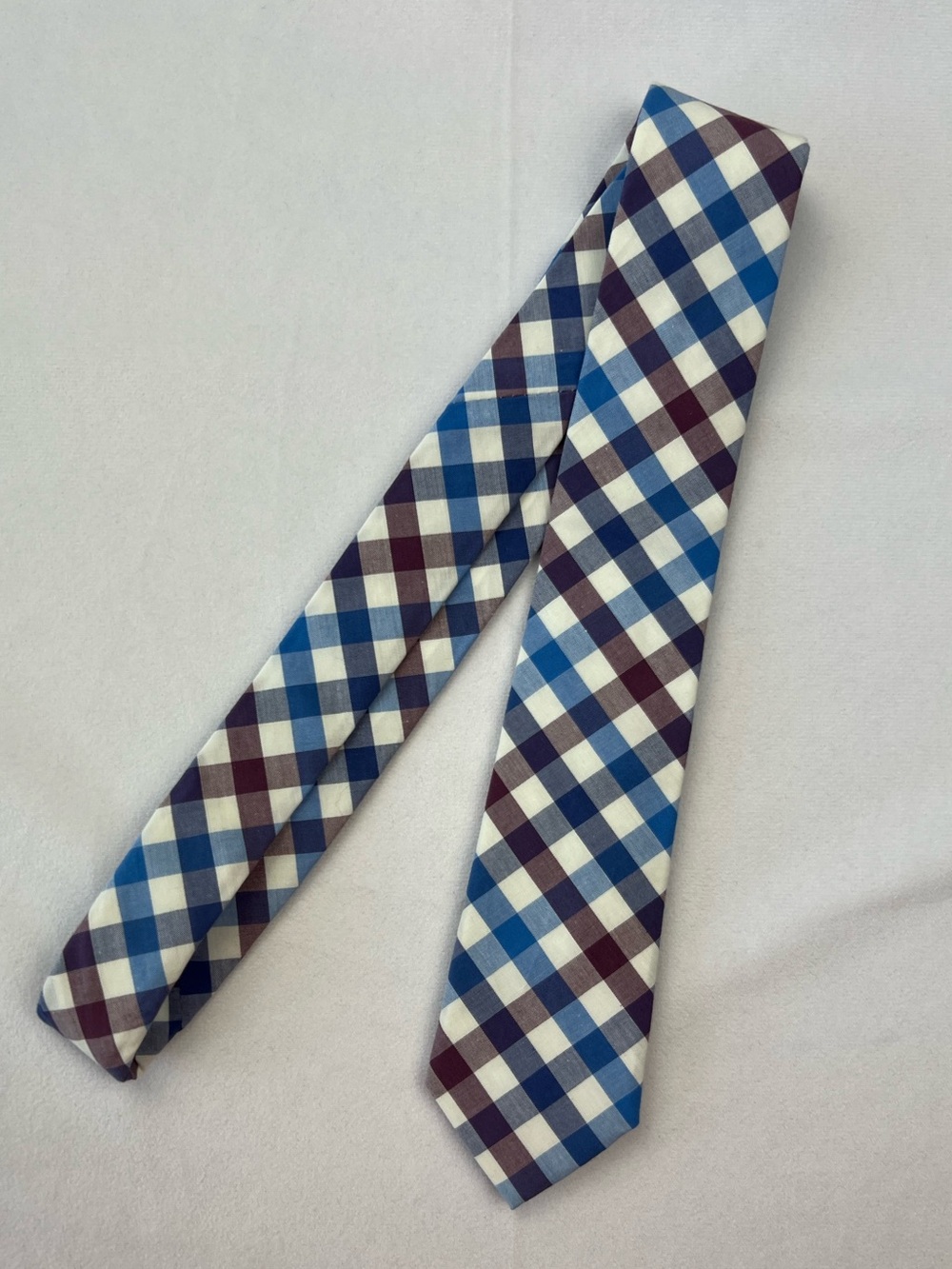 Crewcuts Boys Gingham Plaid Necktie - NEW